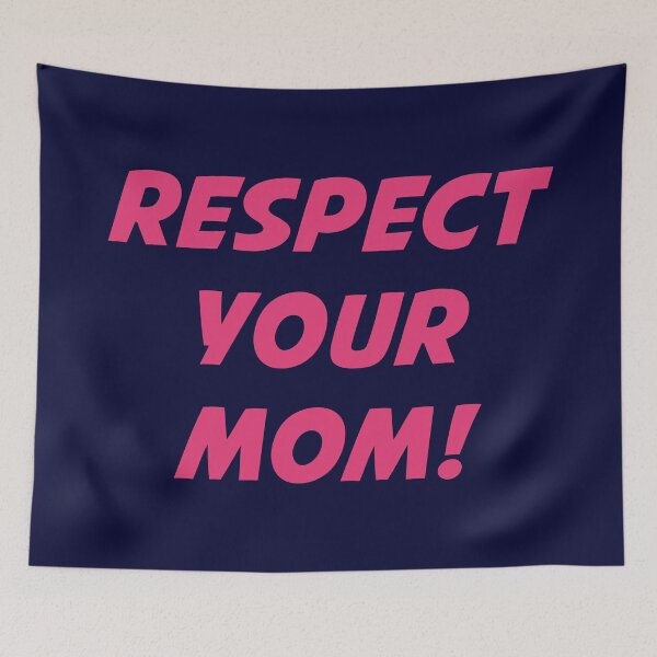 Artikelvorschau, RESPEKTIERE DEINE MUTTER! (Pinker Text auf marineblauem Grund) entworfen und verkauft von STUDIO-72.