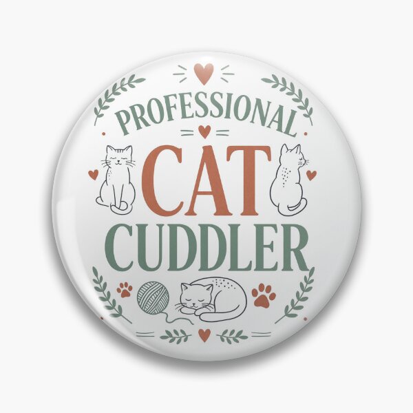 Item preview, Professional Cat Cuddler designed and sold by digital.stickerperso.com.