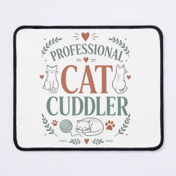 Item preview, Professional Cat Cuddler designed and sold by digital.stickerperso.com.