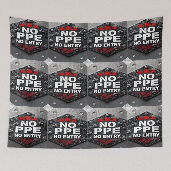 Item preview, NO PPE NO ENTRY designed and sold by safetygearpro.