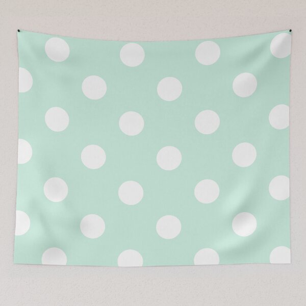 Item preview, Large mint green and white polka dots designed and sold by Nolan6.