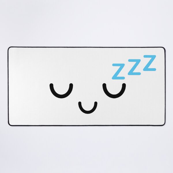 Item preview, Adorable kawaii smiling sleeping face designed and sold by BlushyPrint.