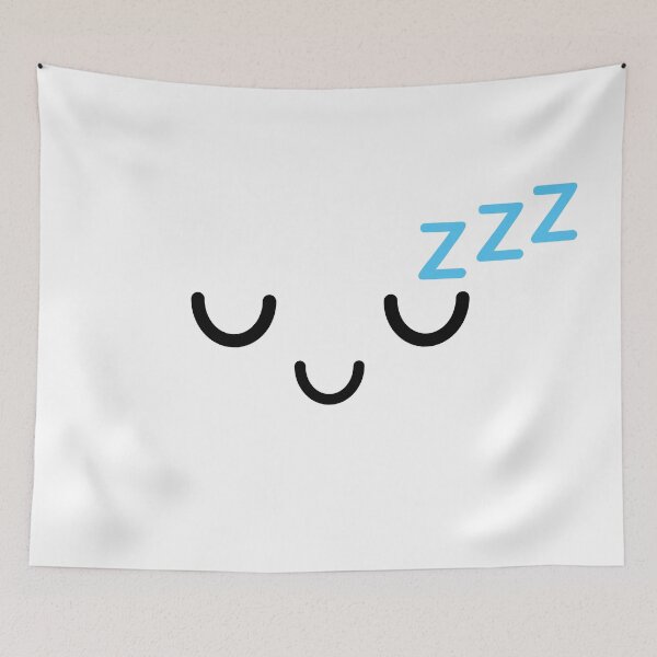 Item preview, Adorable kawaii smiling sleeping face designed and sold by BlushyPrint.