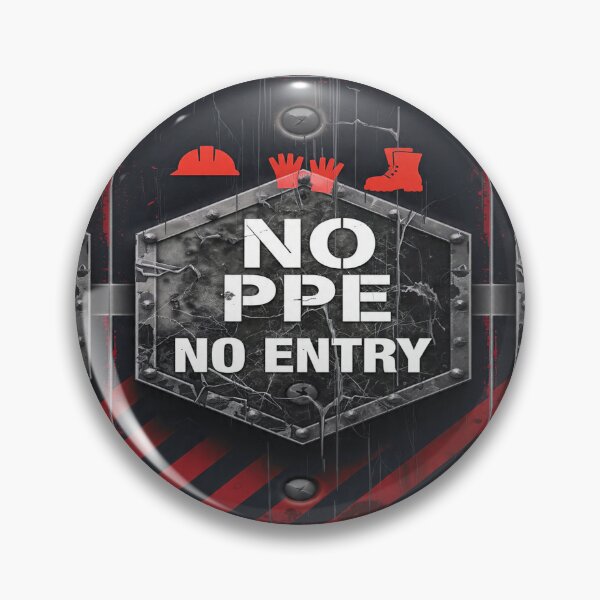 Item preview, NO PPE NO ENTRY designed and sold by safetygearpro.