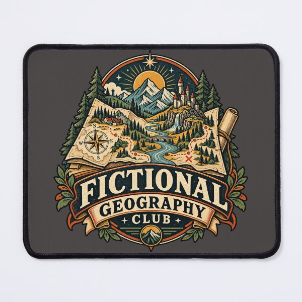 Item preview, Fictional Geography Club – Retro Fantasy Reader Design designed and sold by Golden Era Studio.