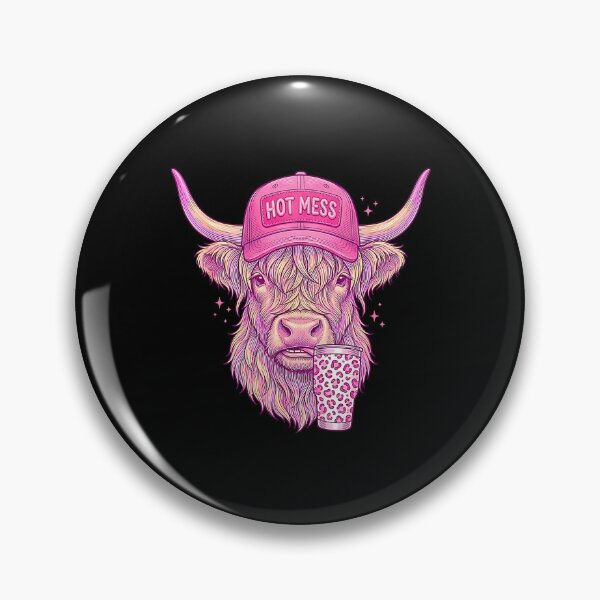 Item preview, Hot Mess Highland Cow Funny Cute Coffee Lover designed and sold by Rahamkshop.