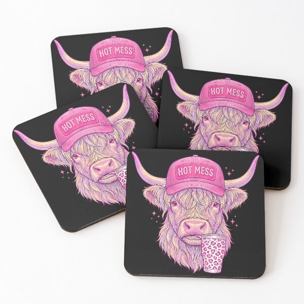 Item preview, Hot Mess Highland Cow Funny Cute Coffee Lover designed and sold by Rahamkshop.