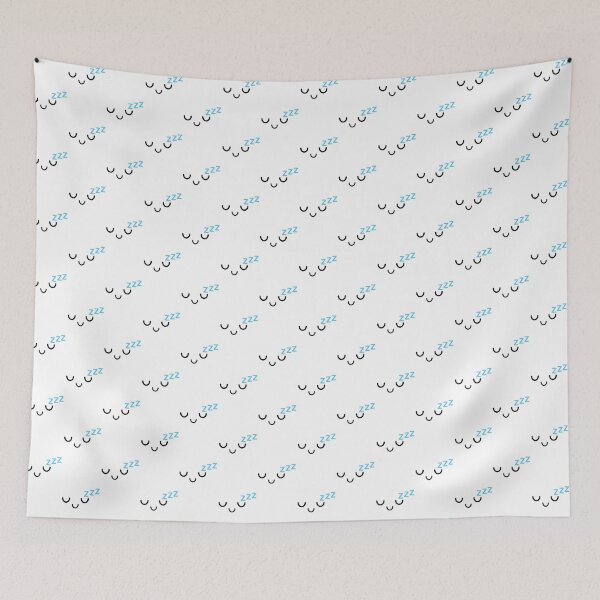 Item preview, Adorable kawaii smiling sleeping face pattern designed and sold by BlushyPrint.