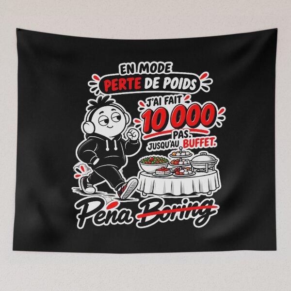Item preview, Funny Weight Loss T-shirt – 10,000 Steps to the Buffet designed and sold by J-Impression.