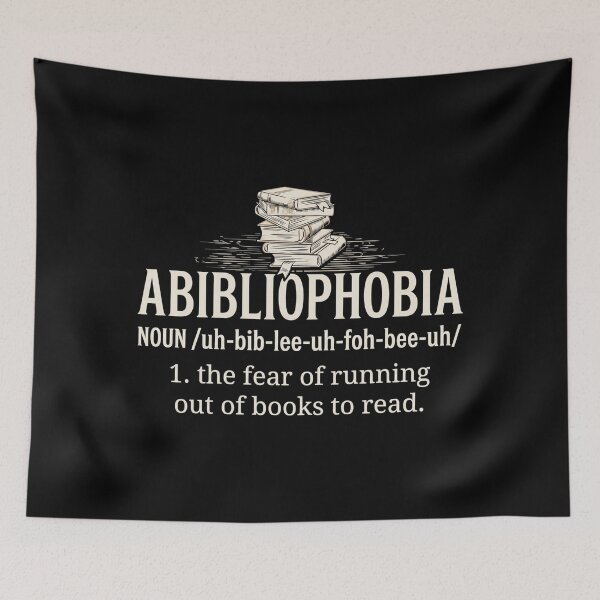 Item preview, Abibliophobia Definition: The Bookworm's Ultimate Fear designed and sold by Shopeon Designs.