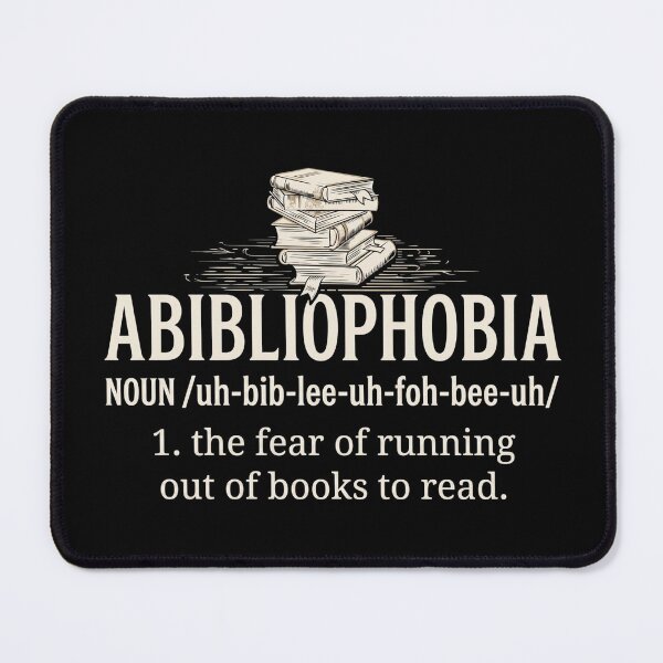 Item preview, Abibliophobia Definition: The Bookworm's Ultimate Fear designed and sold by Shopeon Designs.
