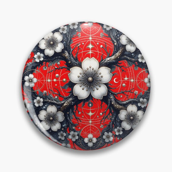 Item preview, White Blossom Branch Graphic on Dark Fabric designed and sold by catilinwhite.