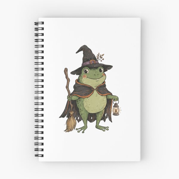 Item preview,  Cute Witch Frog – Magical Woodland Halloween - Frog Witch Riding a Broom designed and sold by SOUFIANE1991.