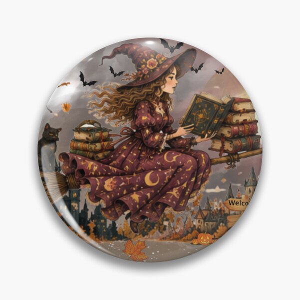 Item preview, Intellectual Witch Spooky Autumn Bookworm designed and sold by Monatte Studio.