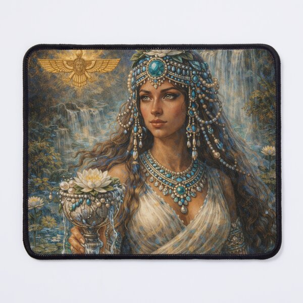 Item preview, Haurvatat – Zoroastrian Goddess of Wholeness Painting designed and sold by GalleryKauffeld.