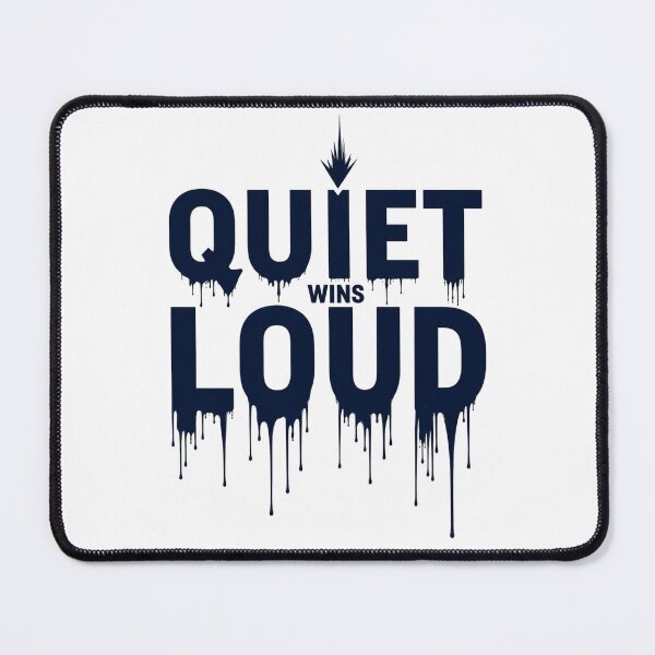 Item preview, Quiet Wins Loud. Bold Navy Motivational Typography designed and sold by Aarvya Fashion Club ( A.F.C ).