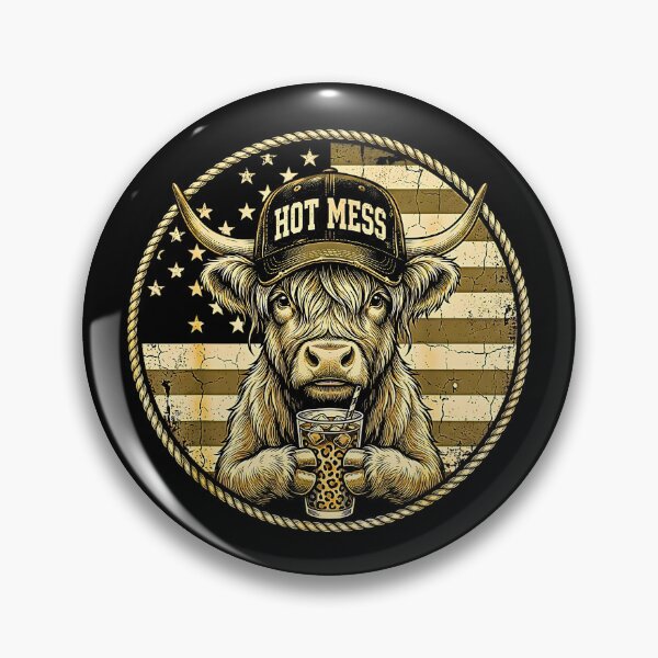 Item preview, Hot Mess Highland Cow Funny Cute Coffee Lover designed and sold by Rahamkshop.