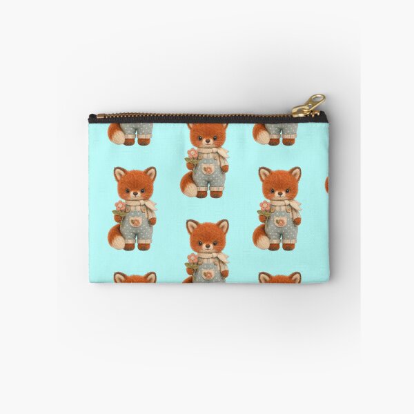 Item preview, Fox Overalls Flower Cute Stuffed Animal Felt Aesthetic designed and sold by Mauswohn.
