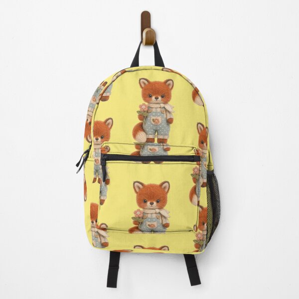 Item preview, Fox Overalls Flower Cute Stuffed Animal Felt Aesthetic designed and sold by Mauswohn.