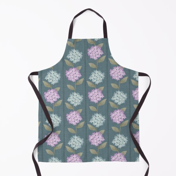 Item preview, Blue and Purple Hydrangeas Floral Stripe and Thin Stripes Teal Blue designed and sold by JasmineGDesigns.
