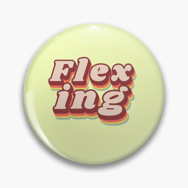 Item preview, Flexing lettering, retro 70s typography, vintage humor designed and sold by Mauswohn.