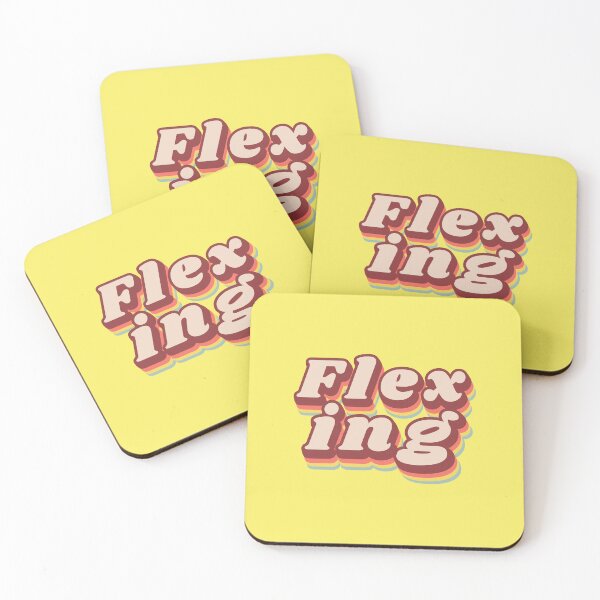 Item preview, Flexing lettering, retro 70s typography, vintage humor designed and sold by Mauswohn.
