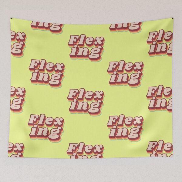 Item preview, Flexing lettering, retro 70s typography, vintage humor designed and sold by Mauswohn.