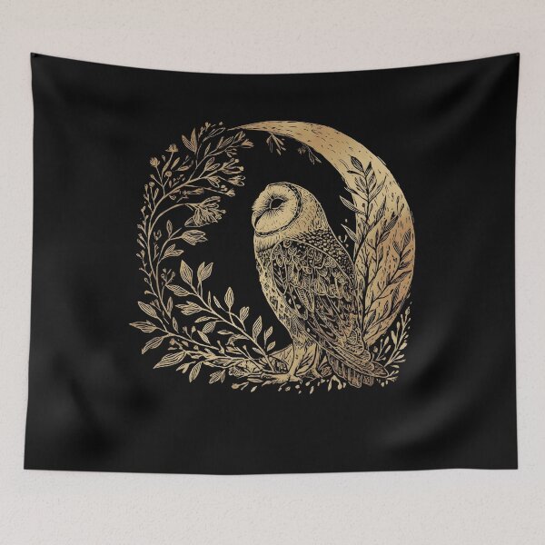 Item preview, Vintage Owl Moon Shirt, Crescent Moon Botanical Graphic Tee, Mystical Celestial Owl Shirt, Witchy Nature Lover Gift designed and sold by PinkPeonStores.