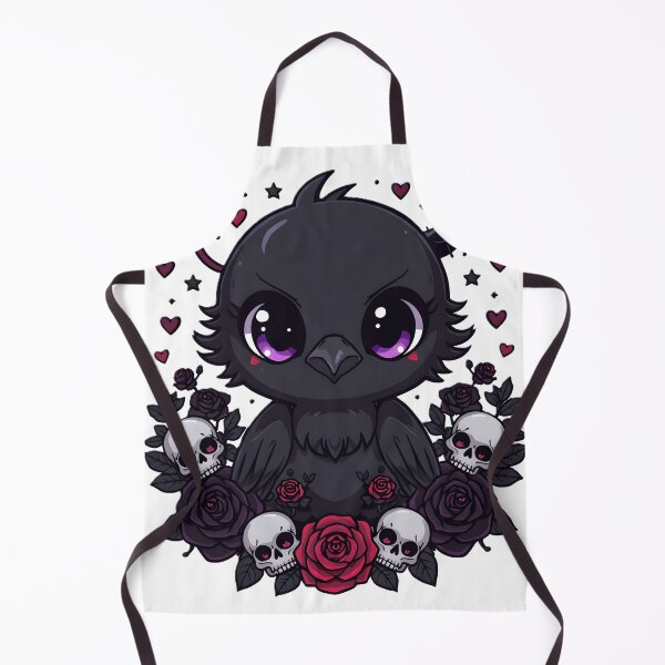 Item preview, Gothic Crow with Skulls & Black Roses | Dark Kawaii Raven Aesthetic designed and sold by dreamz-world.