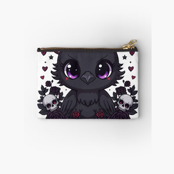 Item preview, Gothic Crow with Skulls & Black Roses | Dark Kawaii Raven Aesthetic designed and sold by dreamz-world.