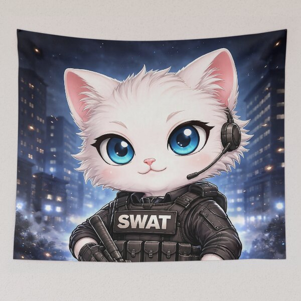 Artikelvorschau, SWAT-Katze entworfen und verkauft von Meow Story .
