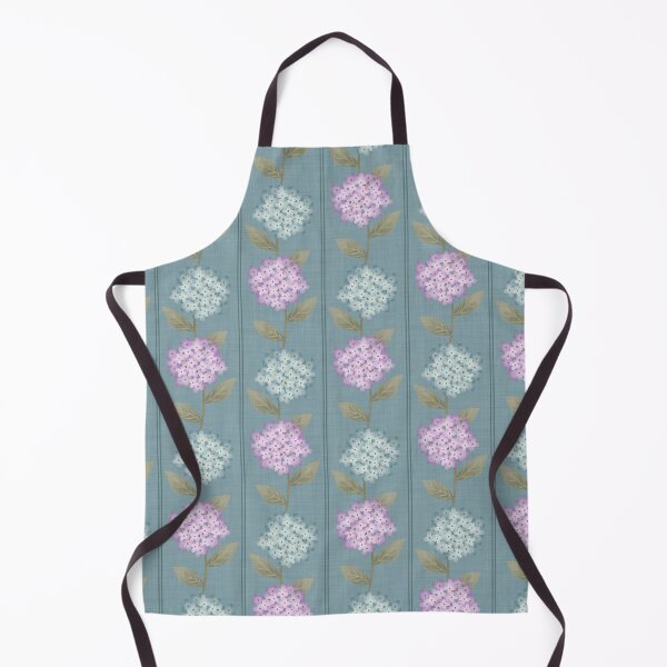 Item preview, Blue and Purple Hydrangeas Floral Stripe and Thin Stripes Light Teal Blue designed and sold by JasmineGDesigns.