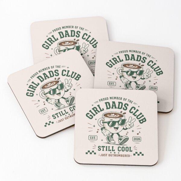 Item preview, Girl Dad, Cool Dads Club, Funny Dad Of Girls, Retro Coffee, Father's Day designed and sold by Quiajia.