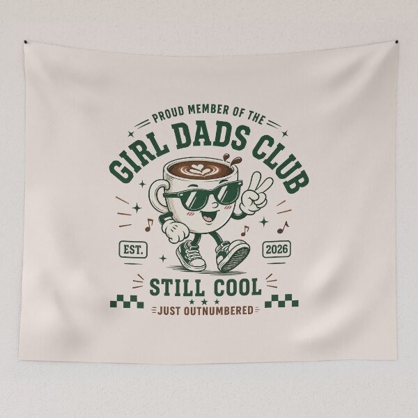 Item preview, Girl Dad, Cool Dads Club, Funny Dad Of Girls, Retro Coffee, Father's Day designed and sold by Quiajia.