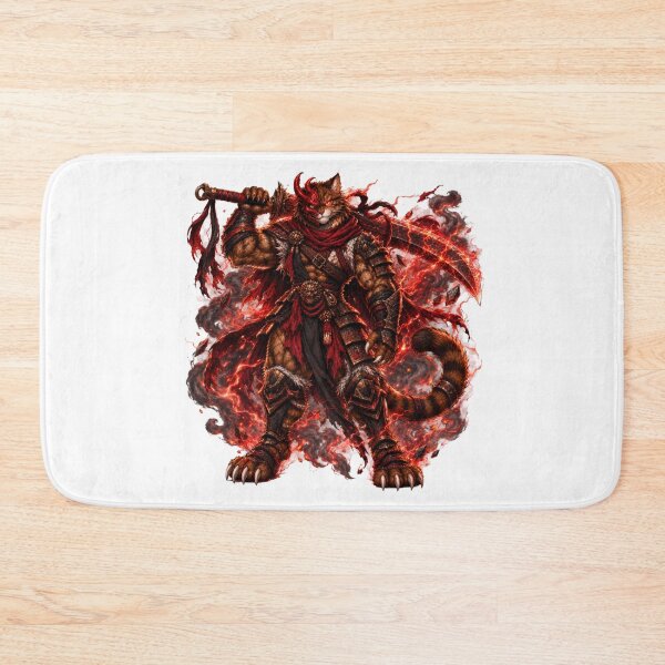 Item preview, Crimson Ronin Cat – Anime Samurai Warrior designed and sold by WelLarsDigitals.