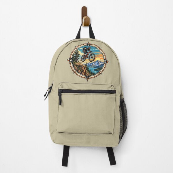 Item preview, Retro Mountain Biking Adventure Compass Landscape designed and sold by alwaysadeal.