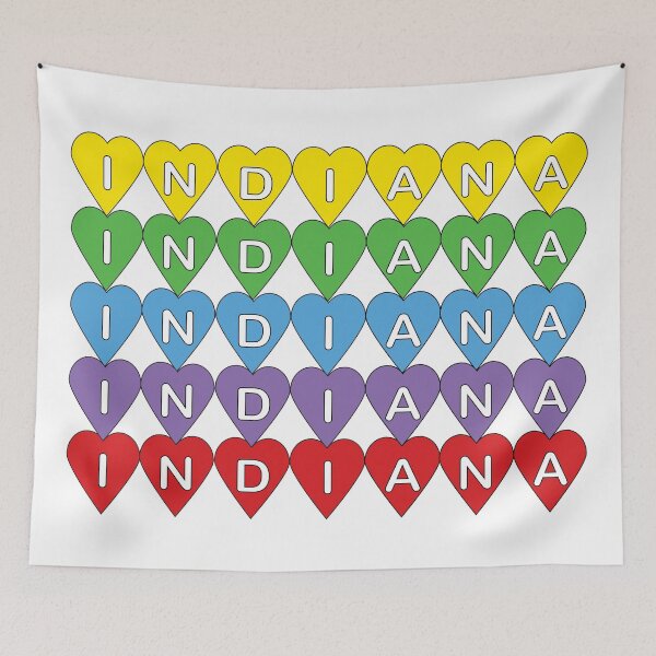 Artikelvorschau, Indiana Pride Heart, ein Geschenk der Heimatverbundenheit für alle Indiana-Einwohner entworfen und verkauft von ValeriesGallery.