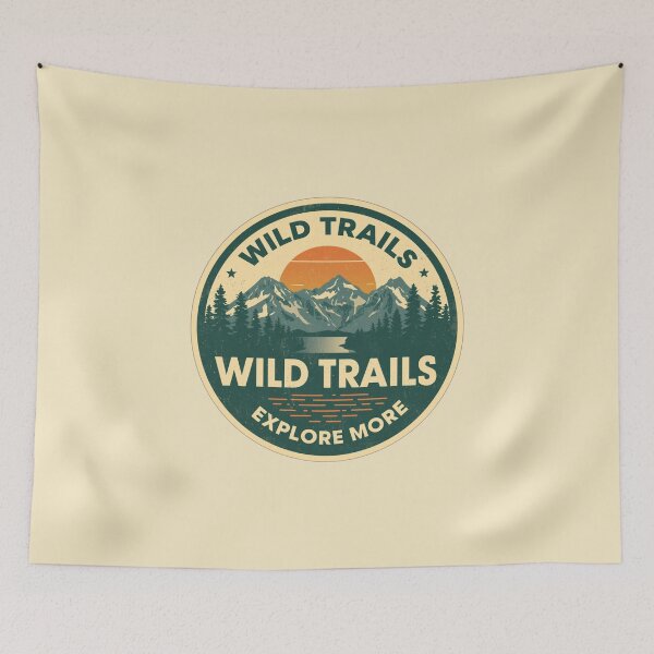 Item preview, Wild Trails Vintage Mountain Outdoor Adventure designed and sold by Pransis_Diginer_26.