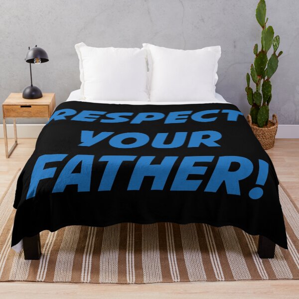 Item preview, RESPECT YOUR FATHER! (Blue Text on Black) designed and sold by STUDIO-72.