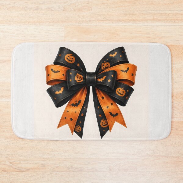 Item preview, Halloween Black and Orange Bow designed and sold by DoveArtDesigns.