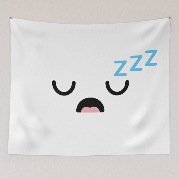 Item preview, Adorable kawaii open mouth sleeping face designed and sold by BlushyPrint.