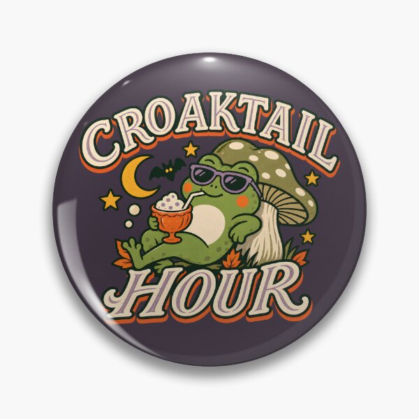 Item preview, Croaktail Hour – Relaxed Frog Lounge Humor designed and sold by  MAD's Recreation Studio.