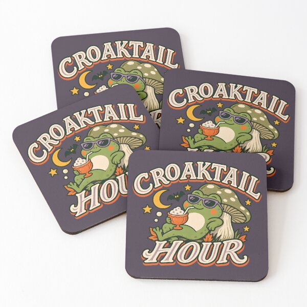 Item preview, Croaktail Hour – Relaxed Frog Lounge Humor designed and sold by  MAD's Recreation Studio.