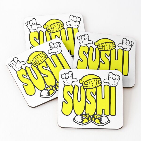 Item preview, SUSHI  - DRINK Cartoon Character Bold Retro designed and sold by NFTWords.