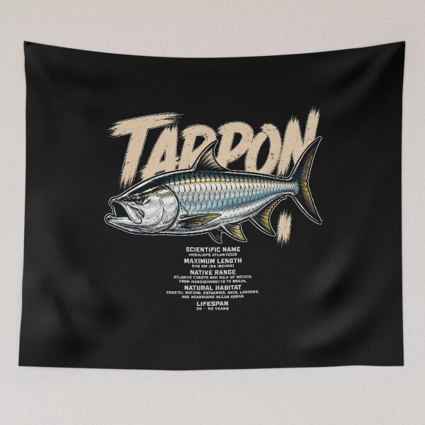 Item preview, Detailed Tarpon Illustration with Scientific Info designed and sold by rafaeltto.