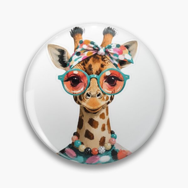 Item preview, Baby Giraffe Holding Wildflowers Bouquet designed and sold by Snurly.