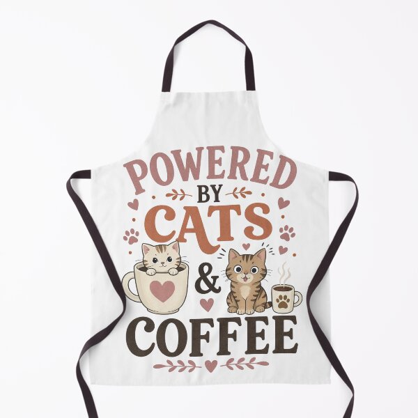 Item preview, Powered by Cats and Coffee designed and sold by digital.stickerperso.com.
