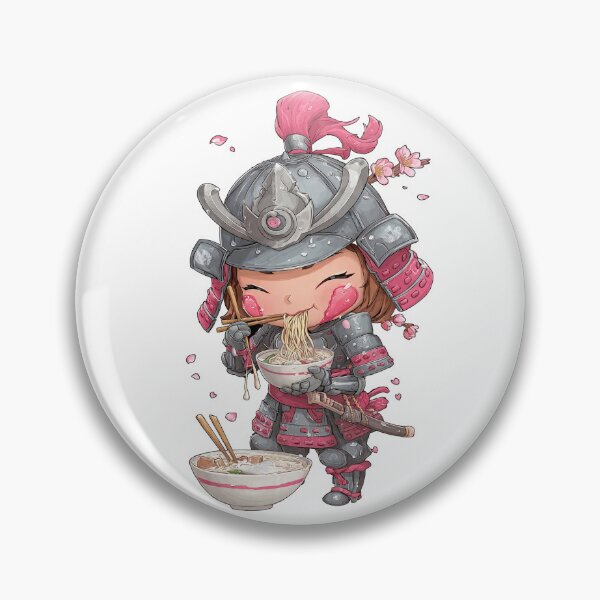 Item preview, chibi samurai warrior ramen designed and sold by cutemakerotart.