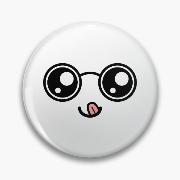 Item preview, Cute kawaii nerdy tongue out smiling face designed and sold by BlushyPrint.