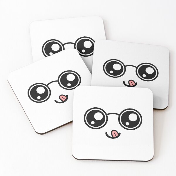 Item preview, Cute kawaii nerdy tongue out smiling face designed and sold by BlushyPrint.